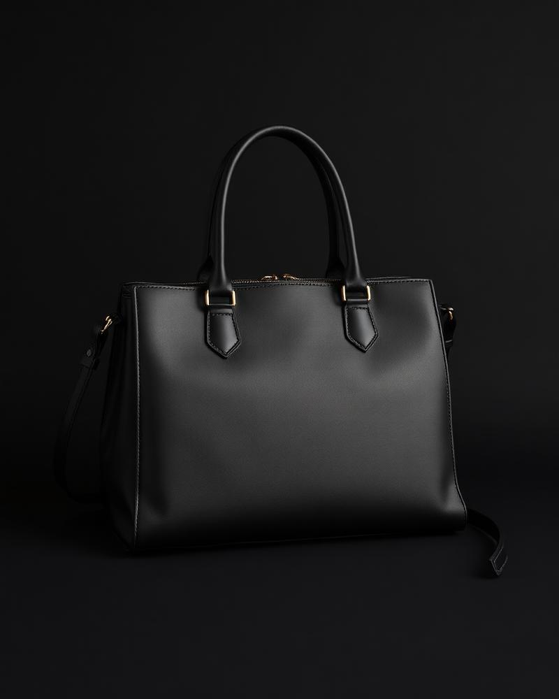 Onyx Leather Tote